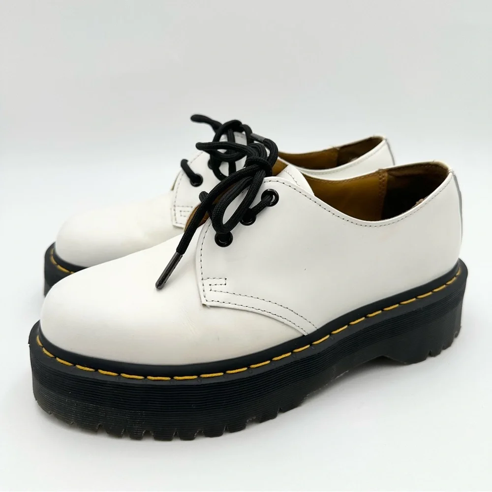 Dr. Martens 1461 Quad Smooth Leather Platform Oxford